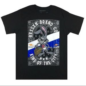 Men’s “Rabbit Money bag” T-Shirt. Size Large.